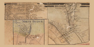 Milford Village - , New Jersey 1860 Old Town Map Custom Print - Hunterdon Co.