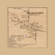 Quakertown Village - , New Jersey 1860 Old Town Map Custom Print - Hunterdon Co.