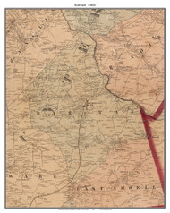 Raritan - , New Jersey 1860 Old Town Map Custom Print - Hunterdon Co.