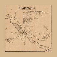 Readington Village - , New Jersey 1860 Old Town Map Custom Print - Hunterdon Co.