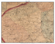 Union - , New Jersey 1860 Old Town Map Custom Print - Hunterdon Co.