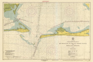 Bon Secour Bay to Pass Aux Herons Channel and Mobile Bay Entrance 1951 - Old Map Nautical Chart AC Harbors 873 - Alabama