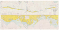 Dauphin Island to Dog Keys Pass 1966 - Old Map Nautical Chart AC Harbors 874 - Alabama