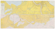 Waveland to Catahoula Bay 1967 - Old Map Nautical Chart AC Harbors 878 - Mississippi