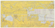 Morgan City to Port Allen 1972 - Old Map Nautical Chart AC Harbors 880 - Louisiana
