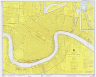 New Orleans Harbor: Chalmette Slip to Southport 1975 - Old Map Nautical Chart AC Harbors 11368 - Louisiana