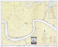 New Orleans Harbor: Chalmette Slip to Southport 1990 - Old Map Nautical Chart AC Harbors 11368 - Louisiana