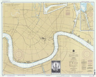 New Orleans Harbor: Chalmette Slip to Southport 1995 - Old Map Nautical Chart AC Harbors 11368 - Louisiana