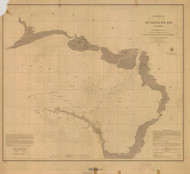 Atchafalaya Bay 1858 - Old Map Nautical Chart AC Harbors 516 - Louisiana