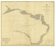 Atchafalaya Bay 1878 - Old Map Nautical Chart AC Harbors 516 - Louisiana
