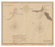 Calcasieu Pass 1855 - Old Map Nautical Chart AC Harbors 518 - Louisiana