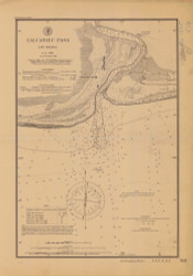 Calcasieu Pass 1895 - Old Map Nautical Chart AC Harbors 518 - Louisiana