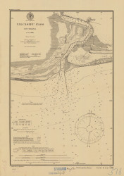 Calcasieu Pass 1900 - Old Map Nautical Chart AC Harbors 518 - Louisiana