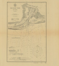 Calcasieu Pass 1906 - Old Map Nautical Chart AC Harbors 518 - Louisiana