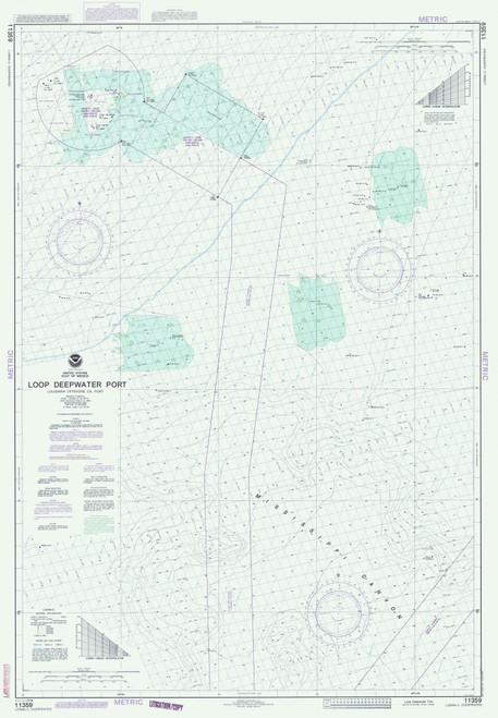 Loop Deepwater Port 1990 Old Map Nautical Chart Ac Harbors 11359
