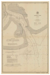 Sabine Pass 1899 - Old Map Nautical Chart AC Harbors 519 - Texas