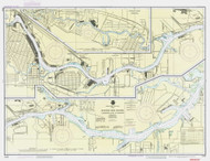Carpenter Bayou to Houston 1987 - Old Map Nautical Chart AC Harbors 11329B - Texas