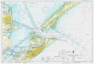 Galveston Bay Entrance 1990 - Old Map Nautical Chart AC Harbors 11324 - Texas