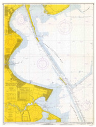 Upper Galveston Bay: Dollar Pt to Atkinson Island 1966 - Old Map Nautical Chart AC Harbors 519 - Texas
