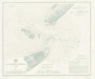 Galveston Entrance 1883 - Old Map Nautical Chart AC Harbors 520 - Texas