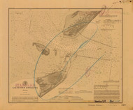 Galveston Entrance 1888 - Old Map Nautical Chart AC Harbors 520 - Texas