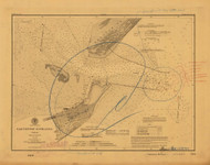 Galveston Entrance 1899 - Old Map Nautical Chart AC Harbors 520 - Texas