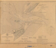 Galveston Entrance 1907 - Old Map Nautical Chart AC Harbors 520 - Texas
