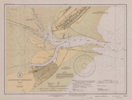 Galveston Entrance 1934 - Old Map Nautical Chart AC Harbors 520 - Texas
