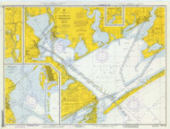 Matagorda Bay 1973 - Old Map Nautical Chart AC Harbors 522 - Texas