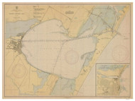 Corpus Christi Bay 1945 - Old Map Nautical Chart AC Harbors 523 - Texas