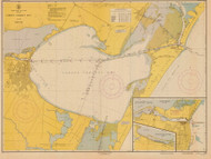 Corpus Christi Bay 1950 - Old Map Nautical Chart AC Harbors 523 - Texas