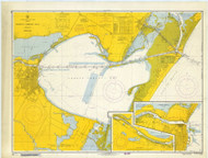 Corpus Christi Bay 1966 - Old Map Nautical Chart AC Harbors 523 - Texas