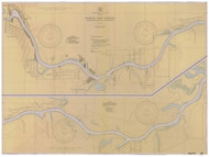 Carpenter Bayou to Houston 1944 - Old Map Nautical Chart AC Harbors 590 - Texas