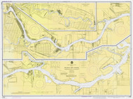 Carpenter Bayou to Houston 1975 - Old Map Nautical Chart AC Harbors 11329B - Texas