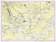 Carpenter Bayou to Houston 1980 - Old Map Nautical Chart AC Harbors 11329B - Texas