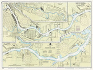 Carpenter Bayou to Houston 1995 - Old Map Nautical Chart AC Harbors 11329B - Texas