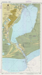 Sabine Pass and Lake 1990 - Old Map Nautical Chart AC Harbors 11342 - Texas