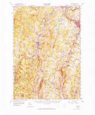 Barre, Vermont 1957 (1974) USGS Old Topo Map Reprint 15x15 VT Quad 337833