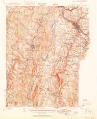 Barre, Vermont 1924 (1951) USGS Old Topo Map Reprint 15x15 VT Quad 337834