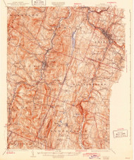 Barre, Vermont 1924 (1943) USGS Old Topo Map Reprint 15x15 VT Quad 337835