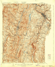 Barre, Vermont 1924 (1932) USGS Old Topo Map Reprint 15x15 VT Quad 337838