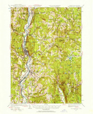 Bellows Falls, Vermont 1927 (1957) USGS Old Topo Map Reprint 15x15 VT Quad 337839