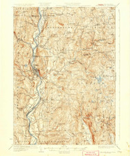 Bellows Falls, Vermont 1930 () USGS Old Topo Map Reprint 15x15 VT Quad 337840