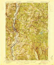 Bellows Falls, Vermont 1930 () USGS Old Topo Map Reprint 15x15 VT Quad 337842