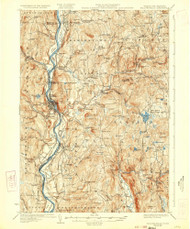 Bellows Falls, Vermont 1930 (1933) USGS Old Topo Map Reprint 15x15 VT Quad 337843