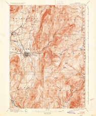 Bennington, Vermont 1898 (1936) USGS Old Topo Map Reprint 15x15 VT Quad 337844