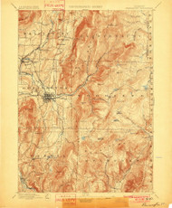 Bennington, Vermont 1898 (1901) USGS Old Topo Map Reprint 15x15 VT Quad 337846