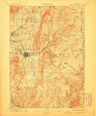 Bennington, Vermont 1898 (1906) USGS Old Topo Map Reprint 15x15 VT Quad 337847