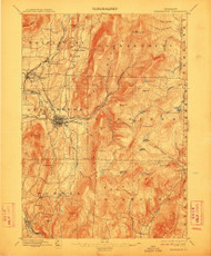 Bennington, Vermont 1898 (1912) USGS Old Topo Map Reprint 15x15 VT Quad 337848