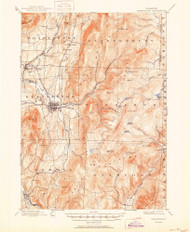Bennington, Vermont 1898 (1950) USGS Old Topo Map Reprint 15x15 VT Quad 337851